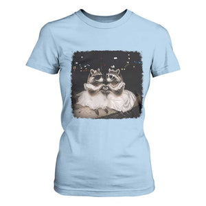 Funny Lesbian Raccoon Engagement T Shirt For Women LGBTQ Pride Gift