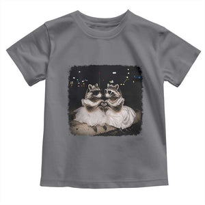 Funny Lesbian Raccoon Engagement Toddler T Shirt LGBTQ Pride Gift TS12 Charcoal Print Your Wear