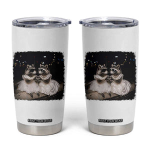 Funny Lesbian Raccoon Engagement Tumbler Cup LGBTQ Pride Gift TS12 White Print Your Wear
