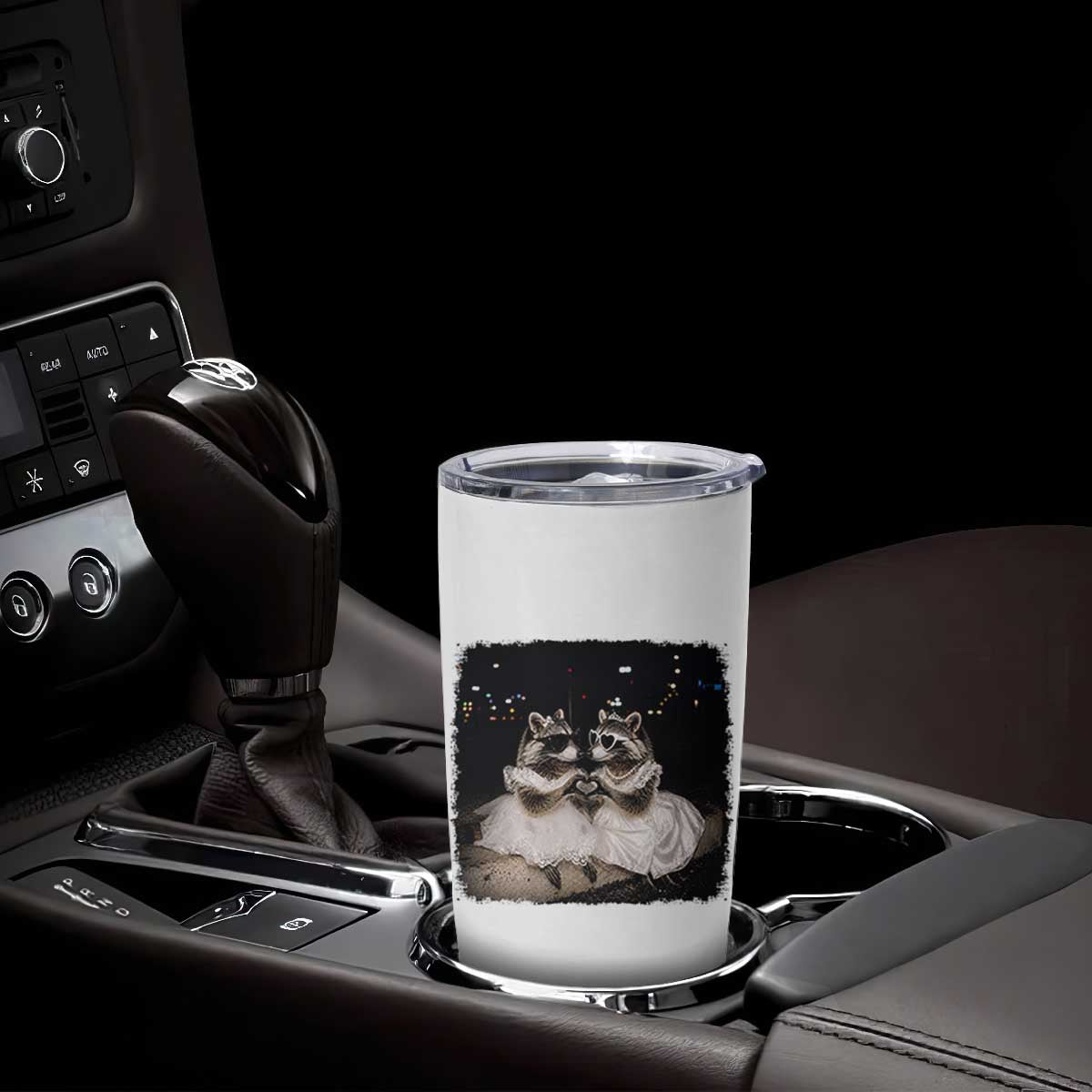 Funny Lesbian Raccoon Engagement Tumbler Cup LGBTQ Pride Gift TS12 Print Your Wear