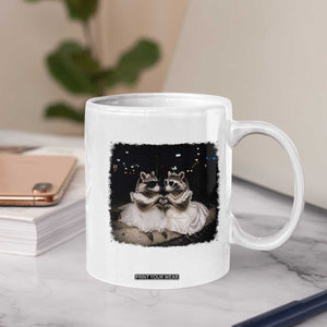 Funny Lesbian Raccoon Engagement Coffee Mug LGBTQ Pride Gift TS12 Print Your Wear