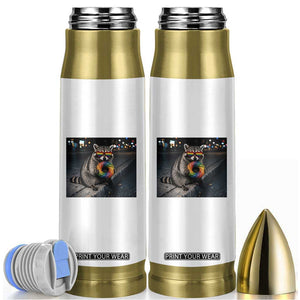 Raccoon Eating Baguette Graphic Bullet Tumbler Humorous Gay Pride Gift