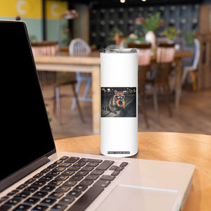 Raccoon Eating Baguette Graphic Skinny Tumbler Humorous Gay Pride Gift TS12 Print Your Wear