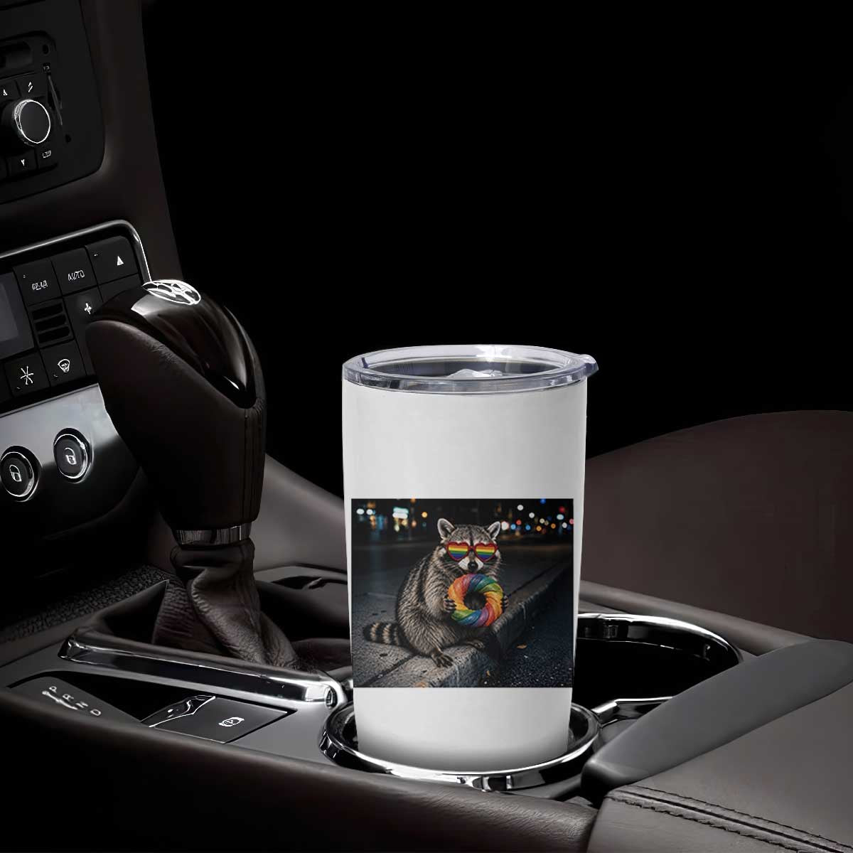 Raccoon Eating Baguette Graphic Tumbler Cup Humorous Gay Pride Gift TS12 Print Your Wear
