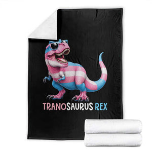 Transaurus Rex Transgender Pride Throw Blanket Funny Dinosaur Lover