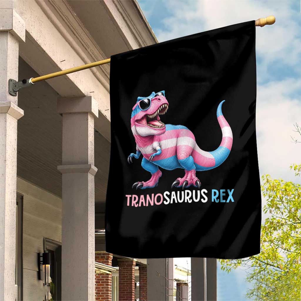 Transaurus Rex Transgender Pride Garden Flag Funny Dinosaur Lover TS12 Print Your Wear