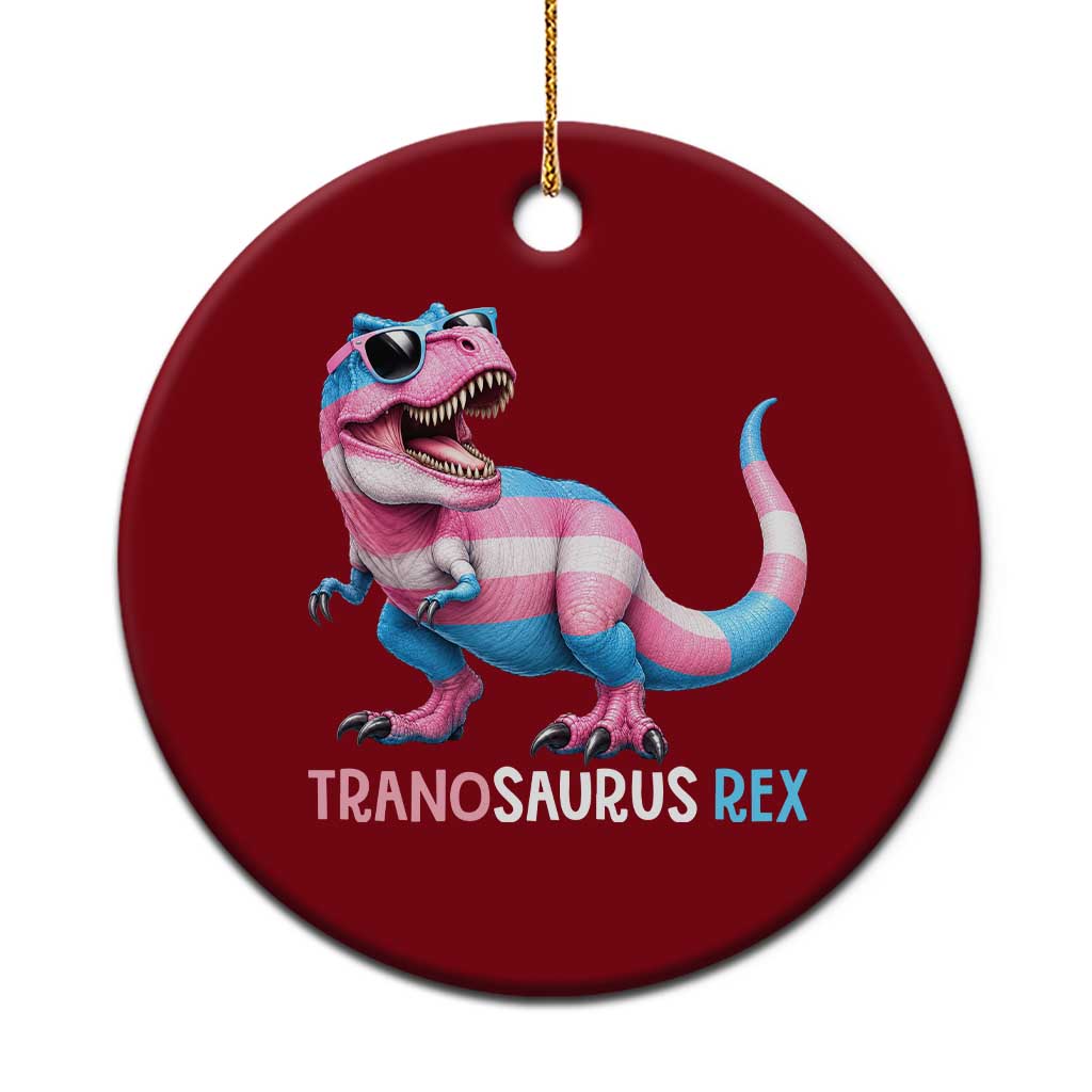 Transaurus Rex Transgender Pride Ceramic Ornament Funny Dinosaur Lover TS12 1pc Red Print Your Wear