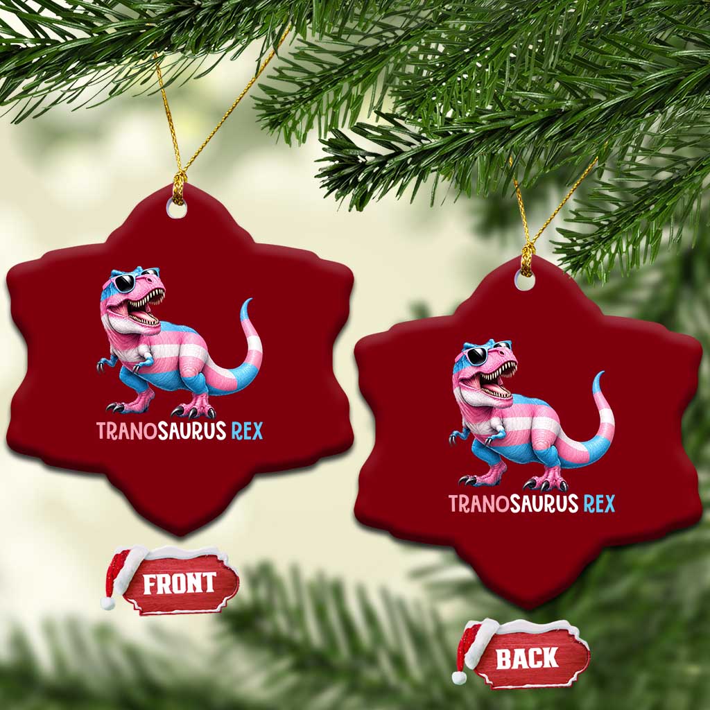 Transaurus Rex Transgender Pride Ceramic Ornament Funny Dinosaur Lover TS12 Print Your Wear
