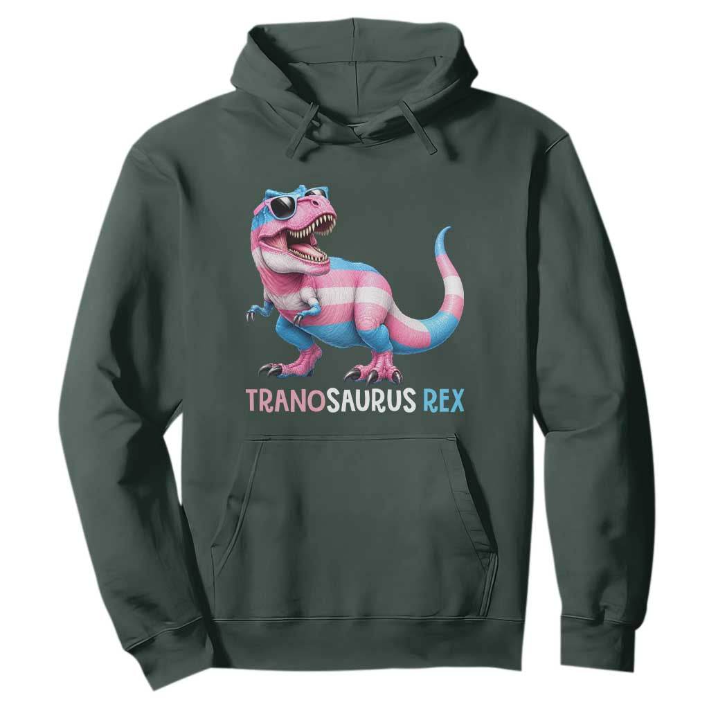 Transaurus Rex Transgender Pride Hoodie Funny Dinosaur Lover TS12 Dark Forest Green Print Your Wear