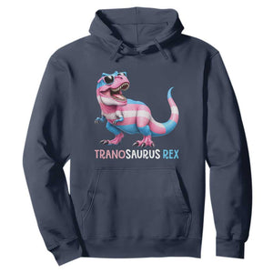 Transaurus Rex Transgender Pride Hoodie Funny Dinosaur Lover TS12 Navy Print Your Wear