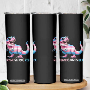 Transaurus Rex Transgender Pride Skinny Tumbler Funny Dinosaur Lover TS12 Print Your Wear