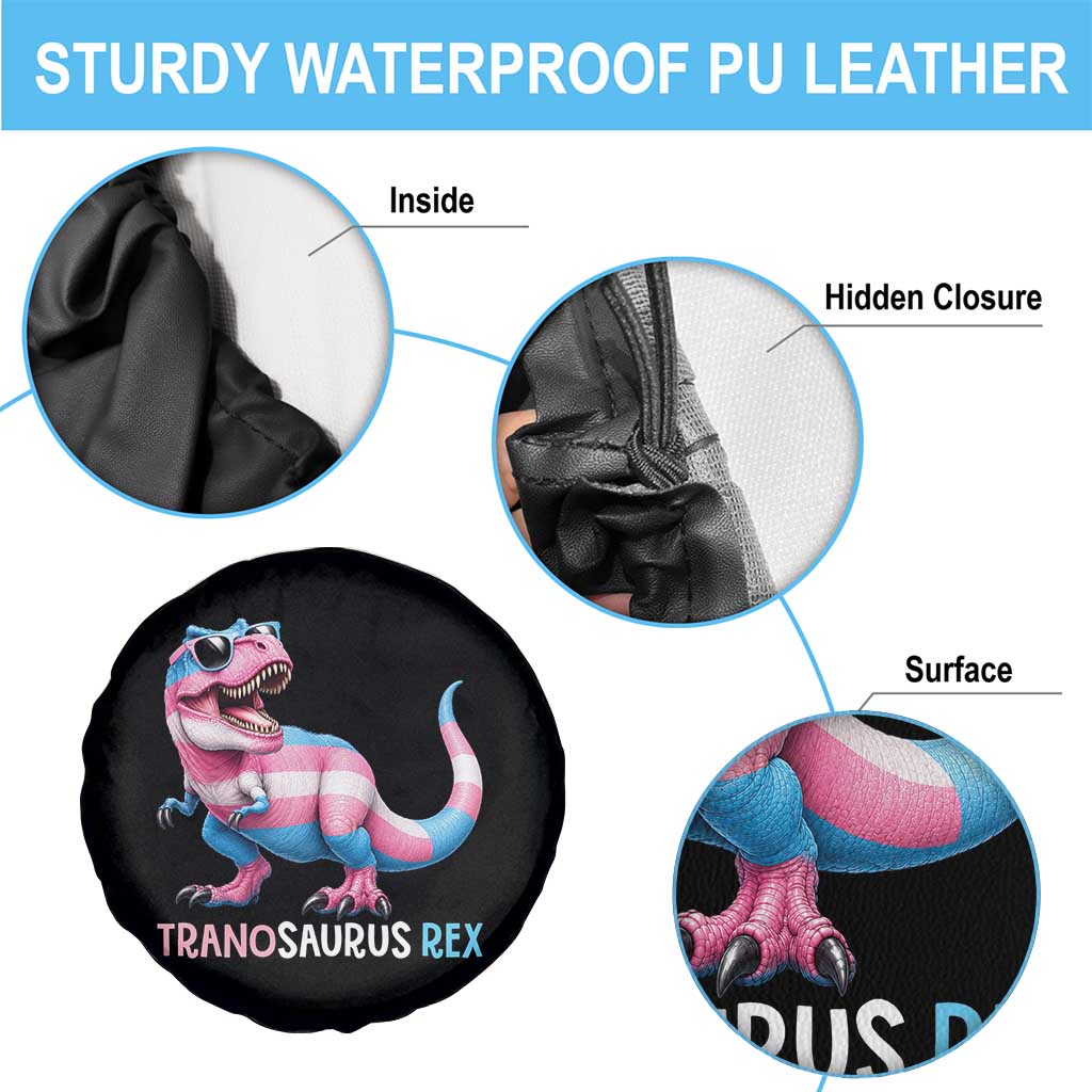Transaurus Rex Transgender Pride Spare Tire Cover Funny Dinosaur Lover TS12 Print Your Wear