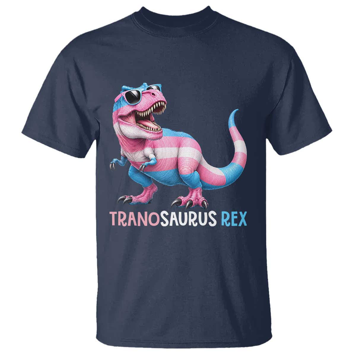 Transaurus Rex Transgender Pride T Shirt Funny Dinosaur Lover TS12 Navy Print Your Wear