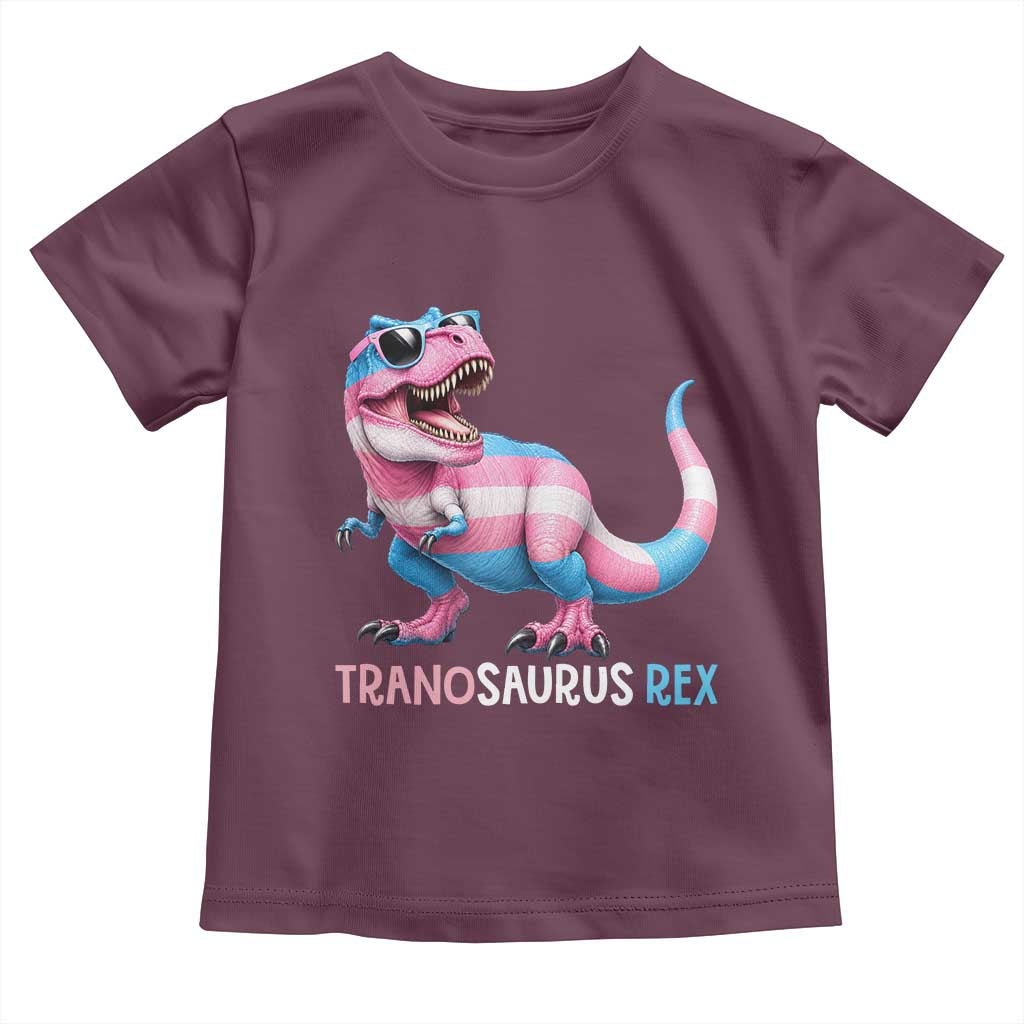 Transaurus Rex Transgender Pride Toddler T Shirt Funny Dinosaur Lover TS12 Maroon Print Your Wear