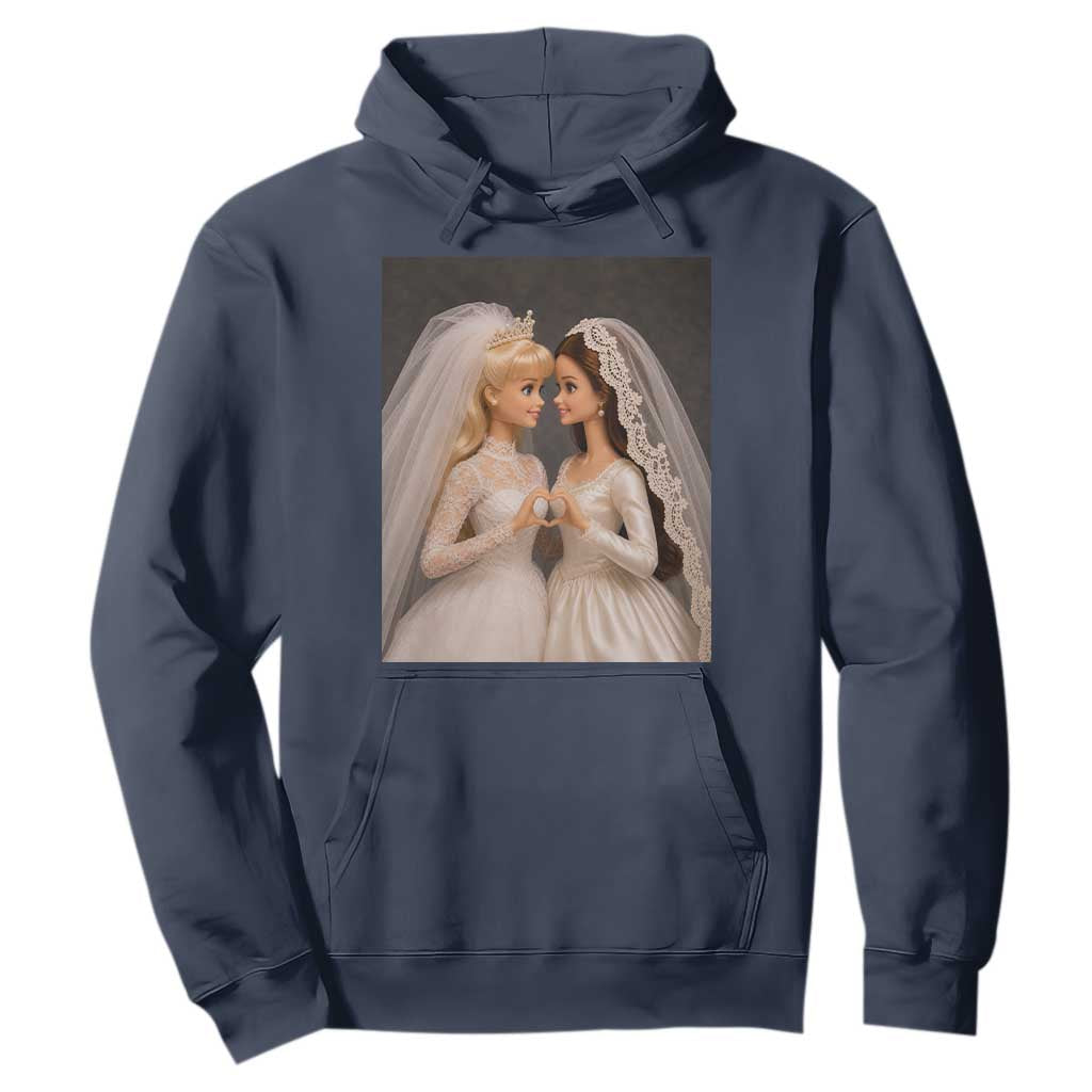 Funny Lesbian Doll Wedding Engagement Hoodie LGBTQ Pride Gift