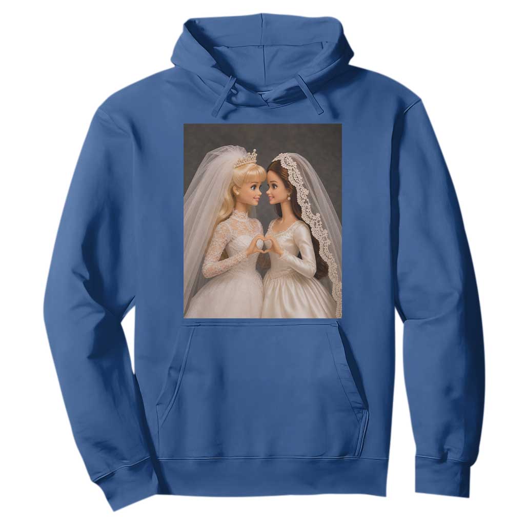 Funny Lesbian Doll Wedding Engagement Hoodie LGBTQ Pride Gift