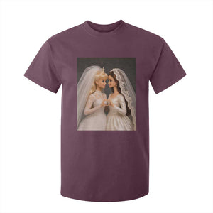 Funny Lesbian Doll Wedding Engagement T Shirt For Kid LGBTQ Pride Gift