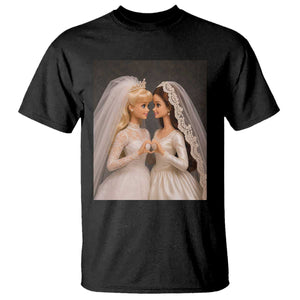 Funny Lesbian Doll Wedding Engagement T Shirt LGBTQ Pride Gift