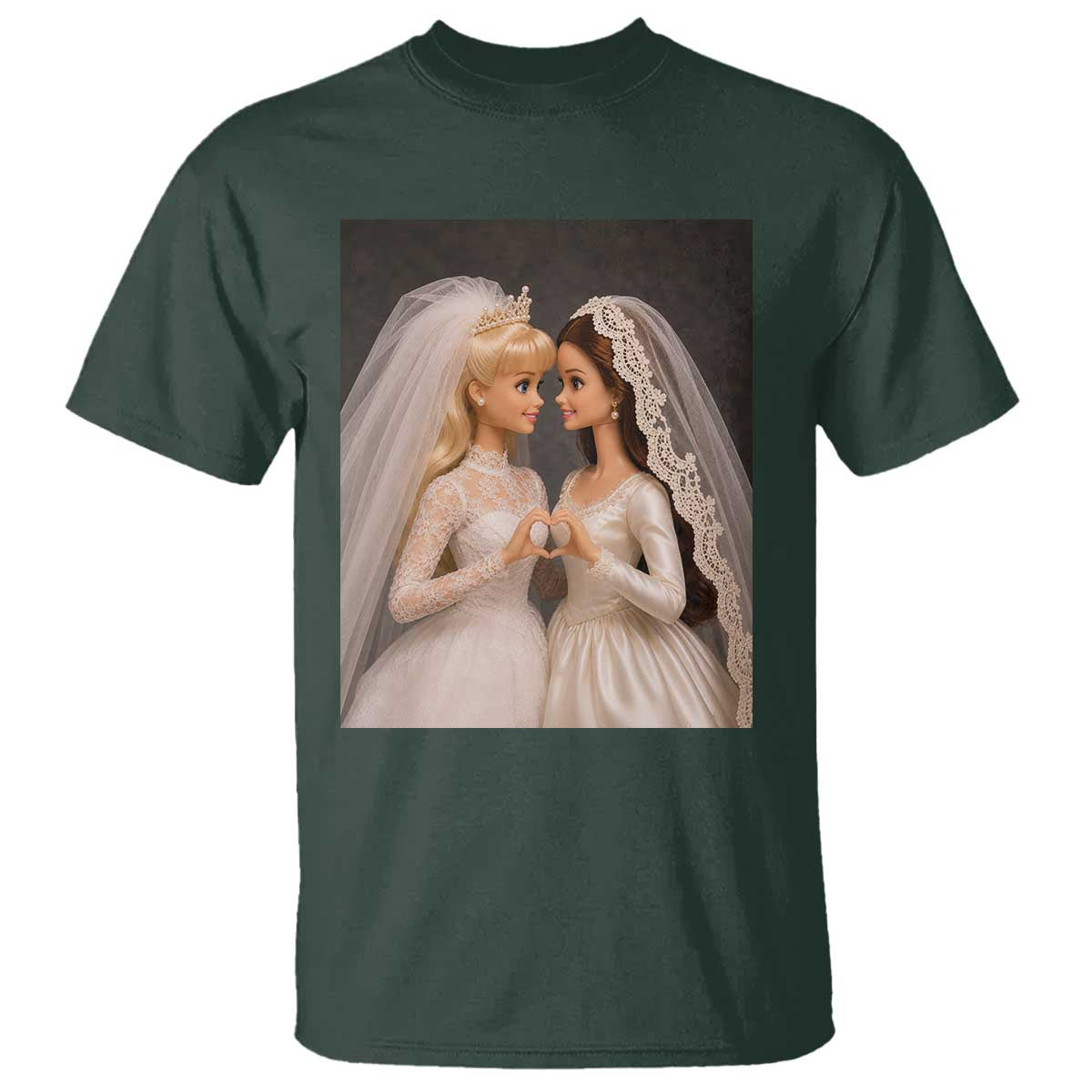Funny Lesbian Doll Wedding Engagement T Shirt LGBTQ Pride Gift