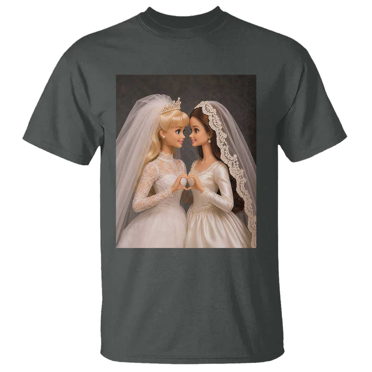Funny Lesbian Doll Wedding Engagement T Shirt LGBTQ Pride Gift