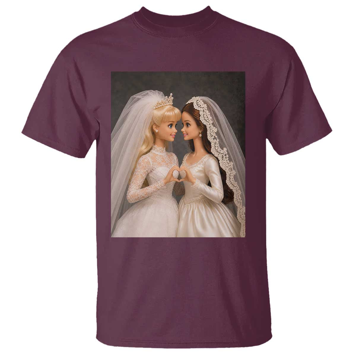 Funny Lesbian Doll Wedding Engagement T Shirt LGBTQ Pride Gift