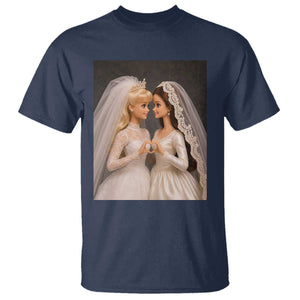 Funny Lesbian Doll Wedding Engagement T Shirt LGBTQ Pride Gift