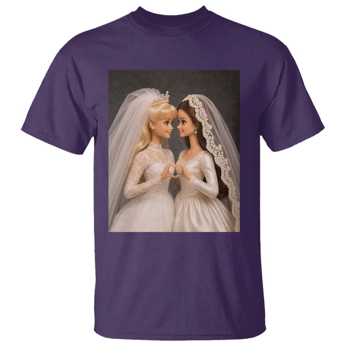 Funny Lesbian Doll Wedding Engagement T Shirt LGBTQ Pride Gift