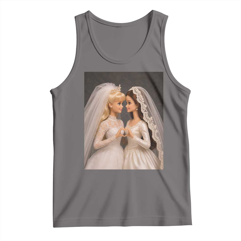 Funny Lesbian Doll Wedding Engagement Tank Top LGBTQ Pride Gift