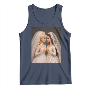 Funny Lesbian Doll Wedding Engagement Tank Top LGBTQ Pride Gift