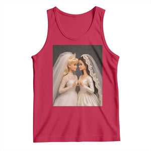 Funny Lesbian Doll Wedding Engagement Tank Top LGBTQ Pride Gift