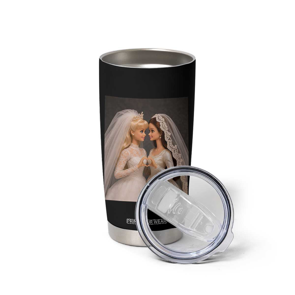 Funny Lesbian Doll Wedding Engagement Tumbler Cup LGBTQ Pride Gift