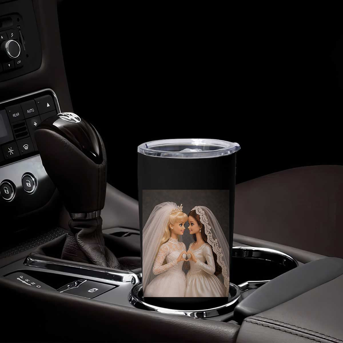 Funny Lesbian Doll Wedding Engagement Tumbler Cup LGBTQ Pride Gift