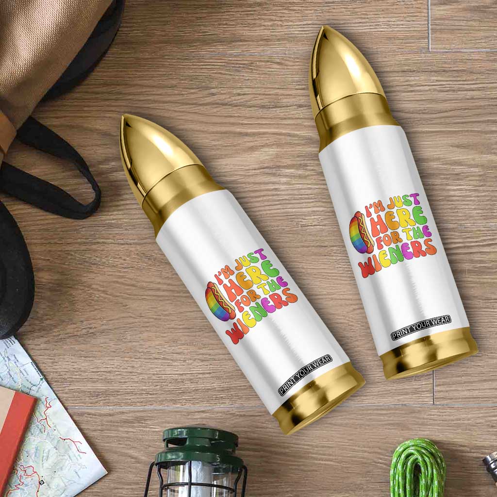Funny Im Just Here For The Wieners Bullet Tumbler LGBTQ Pride Party Gift TS12 Print Your Wear
