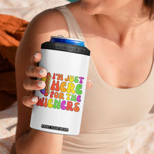 Funny Im Just Here For The Wieners 4 in 1 Can Cooler Tumbler LGBTQ Pride Party Gift TS12 Print Your Wear