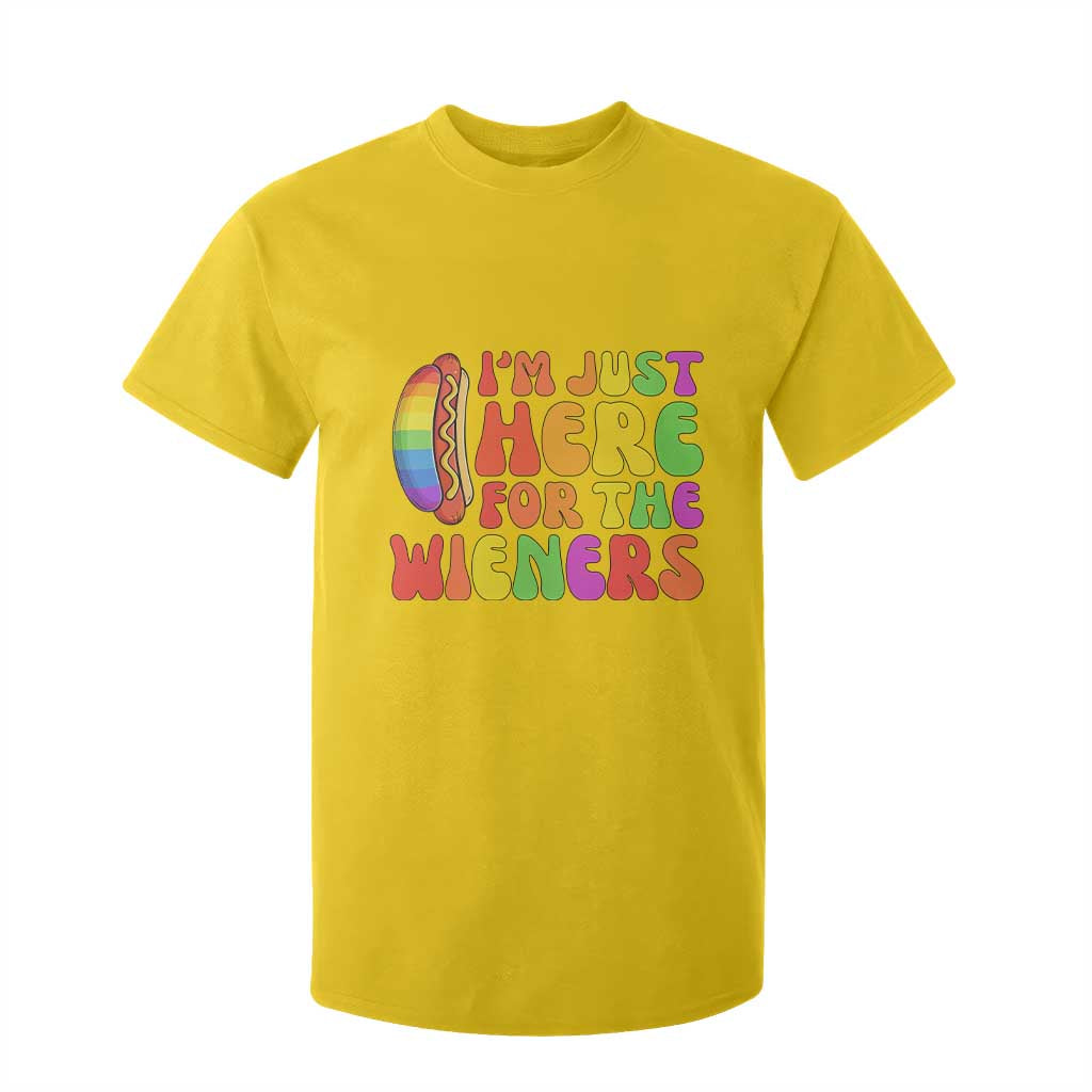 Funny Im Just Here For The Wieners T Shirt For Kid LGBTQ Pride Party Gift TS12 Daisy Print Your Wear