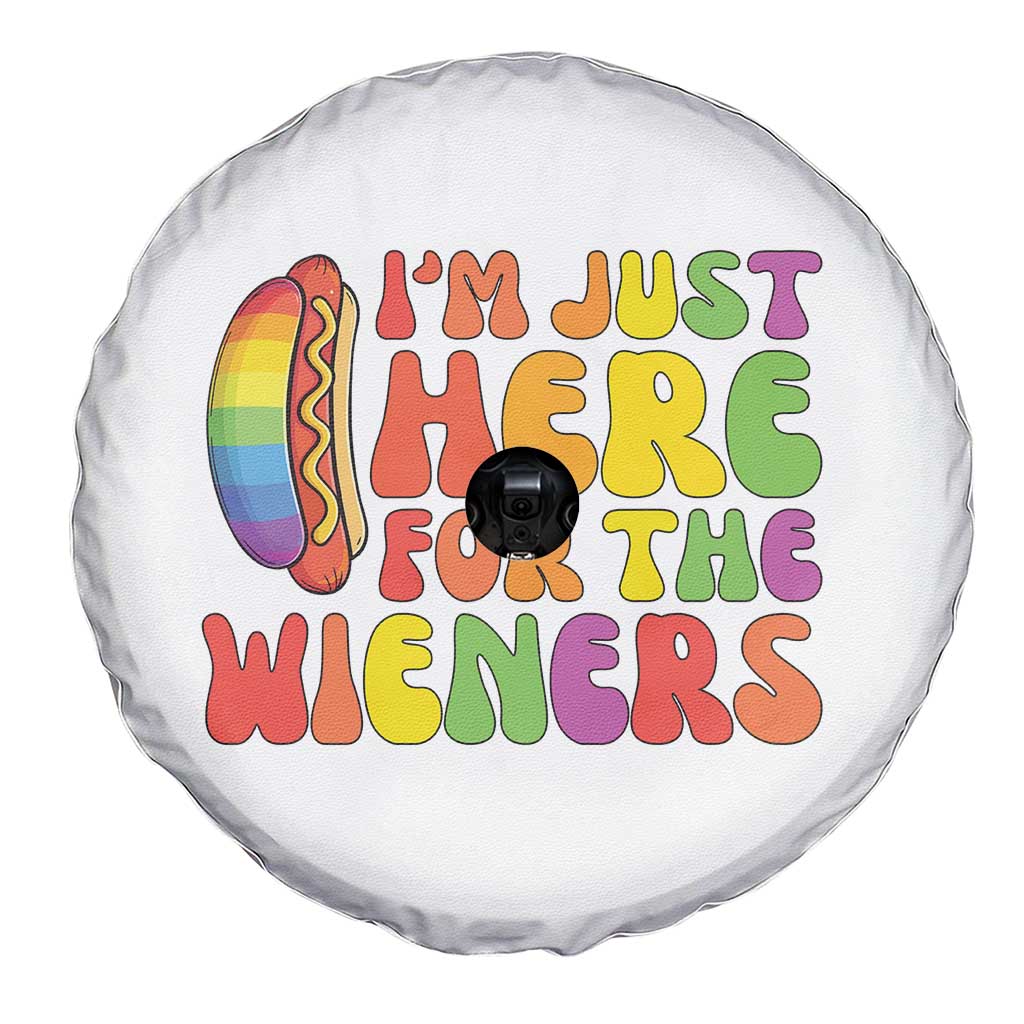 Funny Im Just Here For The Wieners Spare Tire Cover LGBTQ Pride Party Gift TS12 Print Your Wear