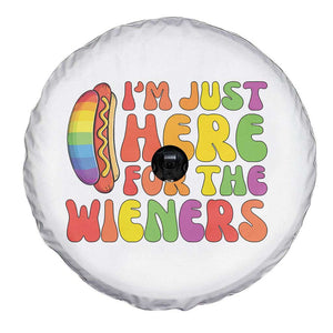 Funny Im Just Here For The Wieners Spare Tire Cover LGBTQ Pride Party Gift TS12 Print Your Wear
