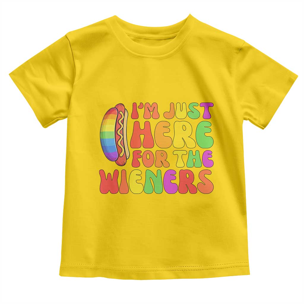 Funny Im Just Here For The Wieners Toddler T Shirt LGBTQ Pride Party Gift TS12 Daisy Print Your Wear