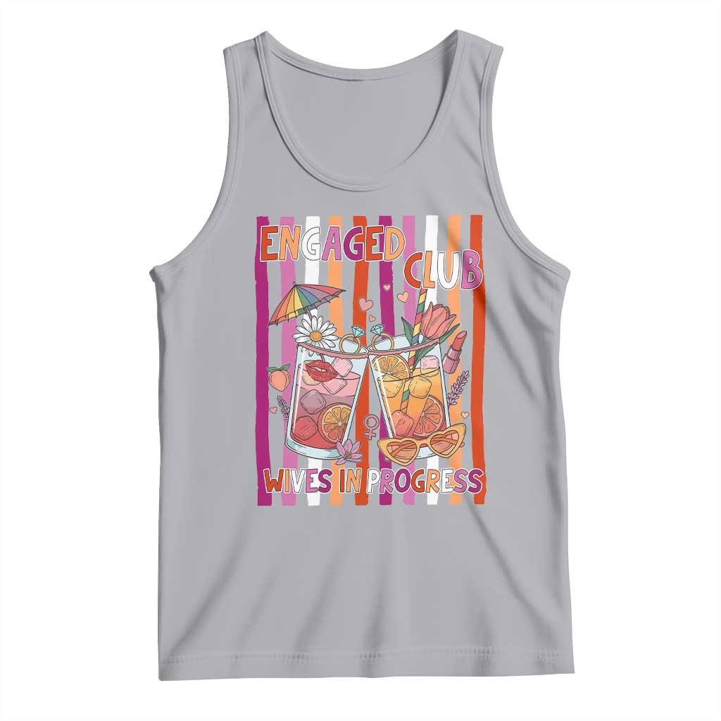 Engaged Club Wives In Progress Tank Top Lesbian Bachelorette Engagement Gift