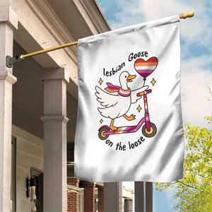 Lesbian Goose On The Loose Garden Flag Funny LGBTQ Animal Pride Gift TS12 Print Your Wear