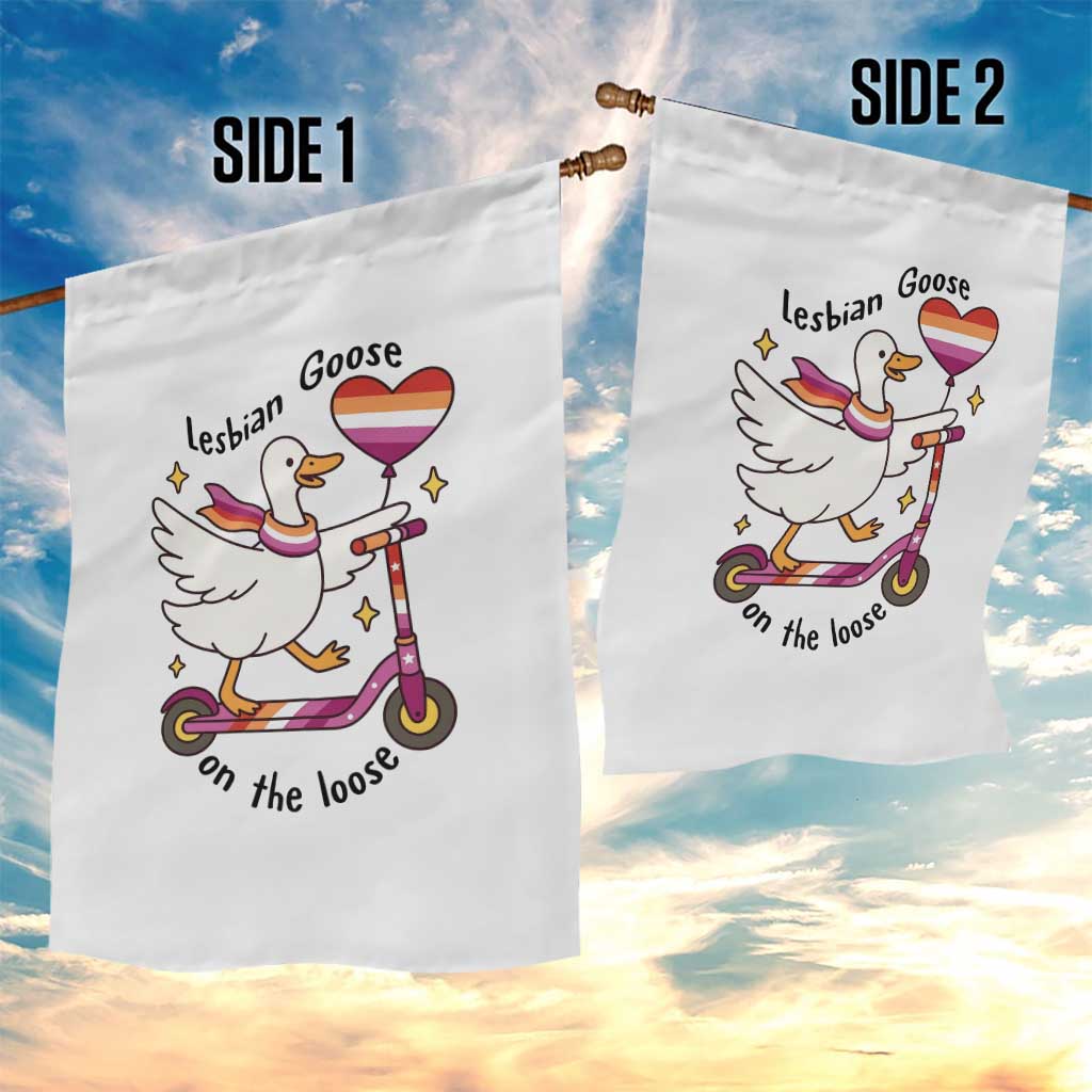 Lesbian Goose On The Loose Garden Flag Funny LGBTQ Animal Pride Gift TS12 Print Your Wear