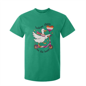 Lesbian Goose On The Loose T Shirt For Kid Funny LGBTQ Animal Pride Gift TS12 Irish Green Print Your Wear