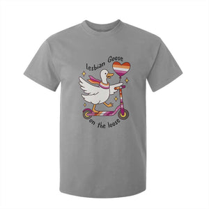 Lesbian Goose On The Loose T Shirt For Kid Funny LGBTQ Animal Pride Gift TS12 Sport Gray Print Your Wear
