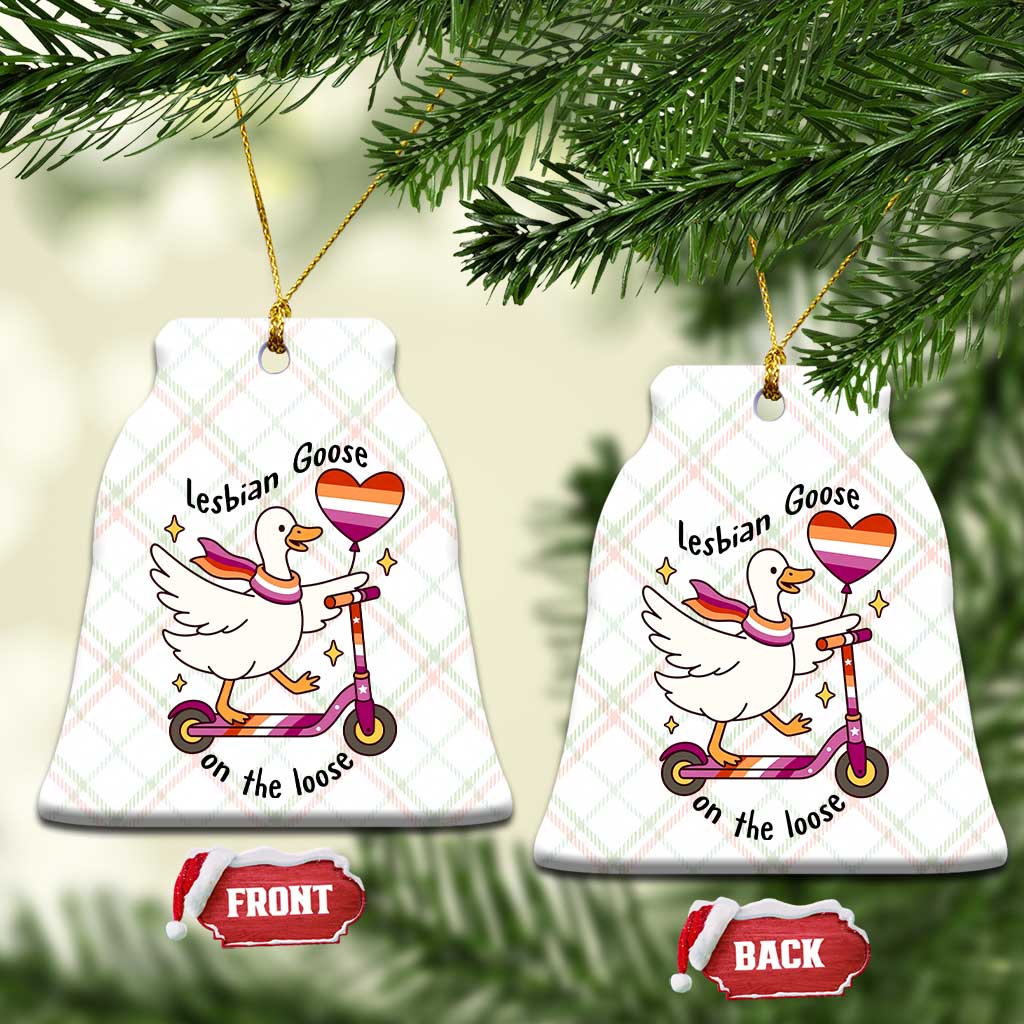 Lesbian Goose On The Loose Ceramic Ornament Funny LGBTQ Animal Pride Gift TS12 Print Your Wear