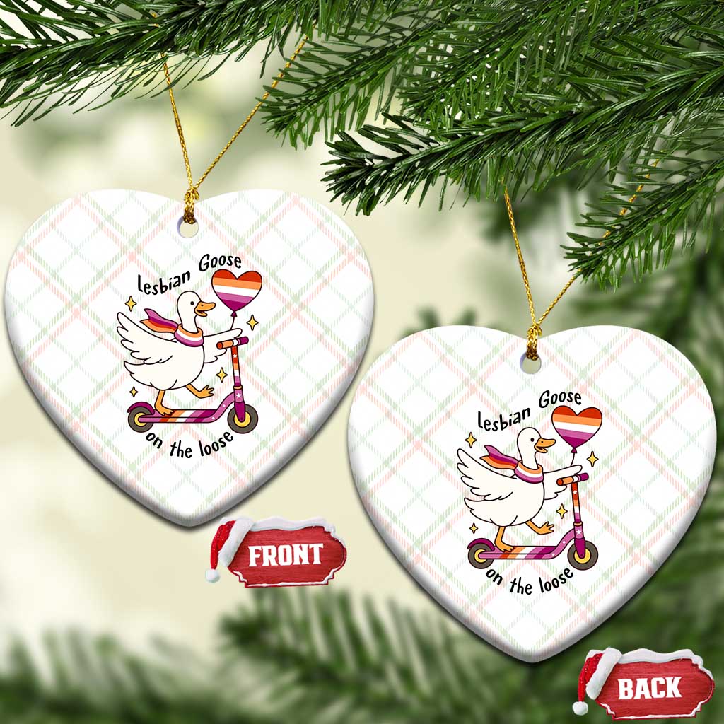 Lesbian Goose On The Loose Ceramic Ornament Funny LGBTQ Animal Pride Gift TS12 Print Your Wear