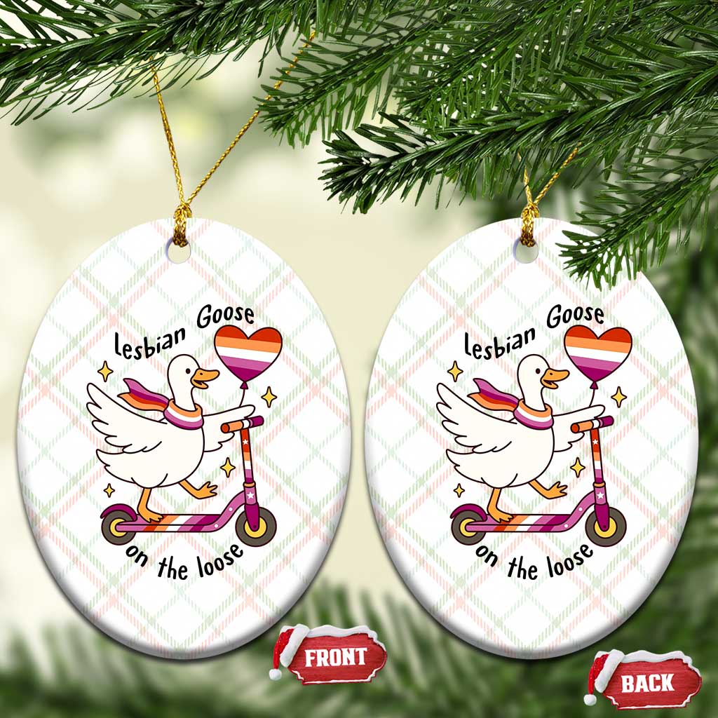 Lesbian Goose On The Loose Ceramic Ornament Funny LGBTQ Animal Pride Gift TS12 Print Your Wear