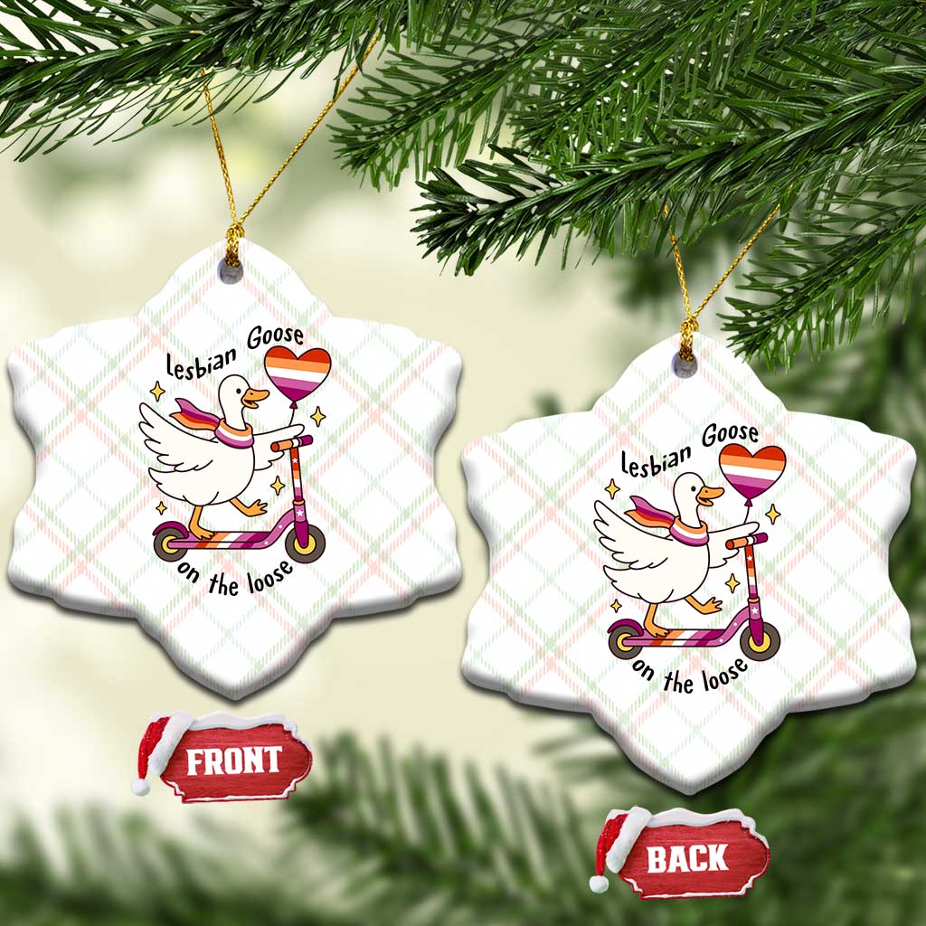 Lesbian Goose On The Loose Ceramic Ornament Funny LGBTQ Animal Pride Gift TS12 Print Your Wear