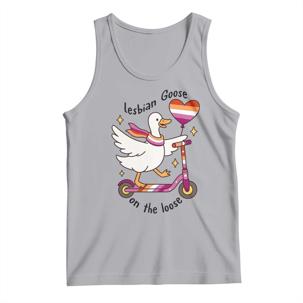 Lesbian Goose On The Loose Tank Top Funny LGBTQ Animal Pride Gift TS12 Athletic Heather Print Your Wear