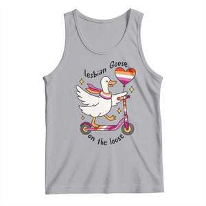 Lesbian Goose On The Loose Tank Top Funny LGBTQ Animal Pride Gift TS12 Athletic Heather Print Your Wear