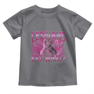 Funny Monkey Meme Lesbians Eat What Toddler T Shirt LGBTQ Pride Gift